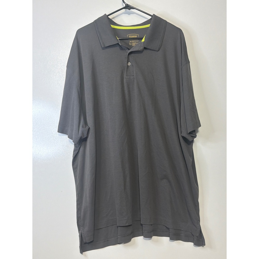 The Foundry Supply Co Mens 4XL Charcoal Gray Pima Cotton Blend Polo Shirt